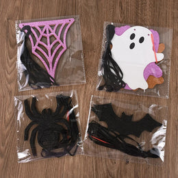 Halloween Party Banner Garlands Cartoon Ghost Bat Spider Hanging Bunting for Halloween Home Decoration Supplies Kids Favors Gift