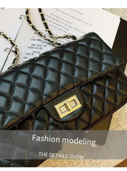 Fall Trend Women's Texture Rhombic Chain Slung