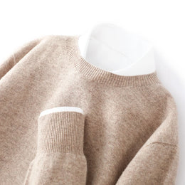 100% Merino Wool Sweater Man O-neck Basic Wool Pullover Autumn Winter Long Sleeve Soft Warm Jumper Smart Casual Knit Popular Top