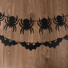 Halloween Party Banner Garlands Cartoon Ghost Bat Spider Hanging Bunting for Halloween Home Decoration Supplies Kids Favors Gift