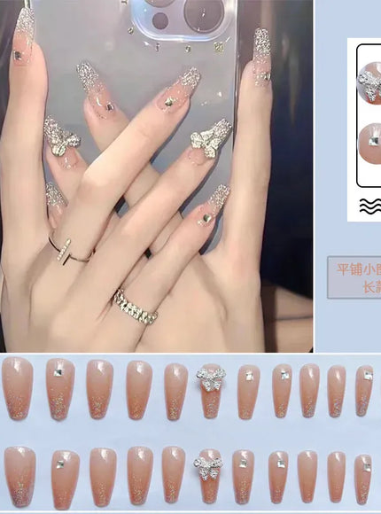 [KissIcon] Pink Press On Nails - Reusable Acrylic