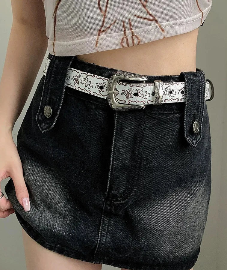 Women Belts For Jeans Dresses Pants Ladies Leather Waist Belt with Gold Buckle