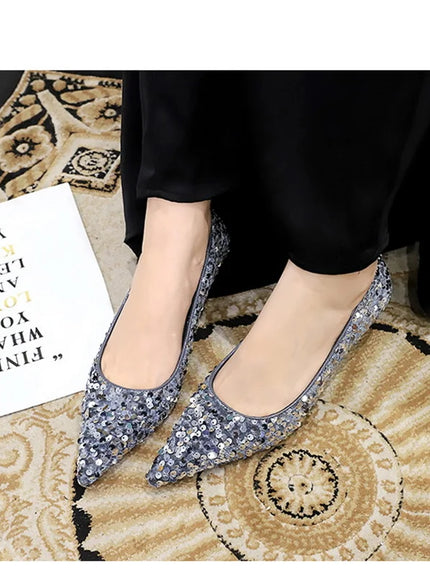 2024 Version Fashion Style Sequin Women's Shoes Shallow