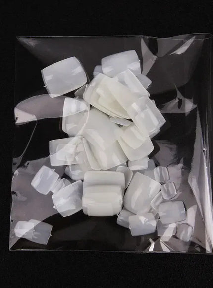 KissIcon False Toe Nails 100Pcs Natural White Clear