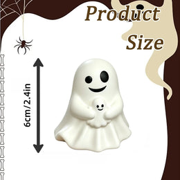 Cute Middle Finger Ghost Statue, Small Halloween Decor for Home, Centerpiece for Coffee Table, Adorable Horror Figure