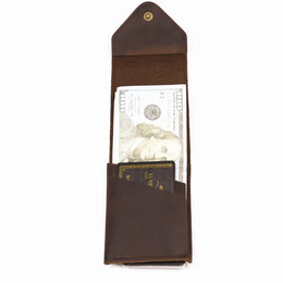 Genuine Leather Wallet For Men Male Real Cowhide Short Slim Minimalist Men's Cash Wallet Credit Card Holder With Flap Closure