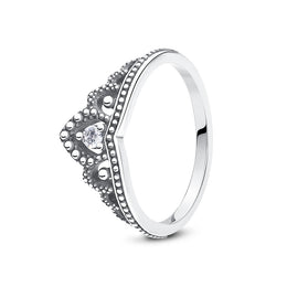 Original 925 Sterling Silver Ring Love Heart Pave CZ Crystal Stackable Rings For Women Wedding Engagement Birthday Gift Jewelry