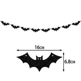 Halloween Party Banner Garlands Cartoon Ghost Bat Spider Hanging Bunting for Halloween Home Decoration Supplies Kids Favors Gift