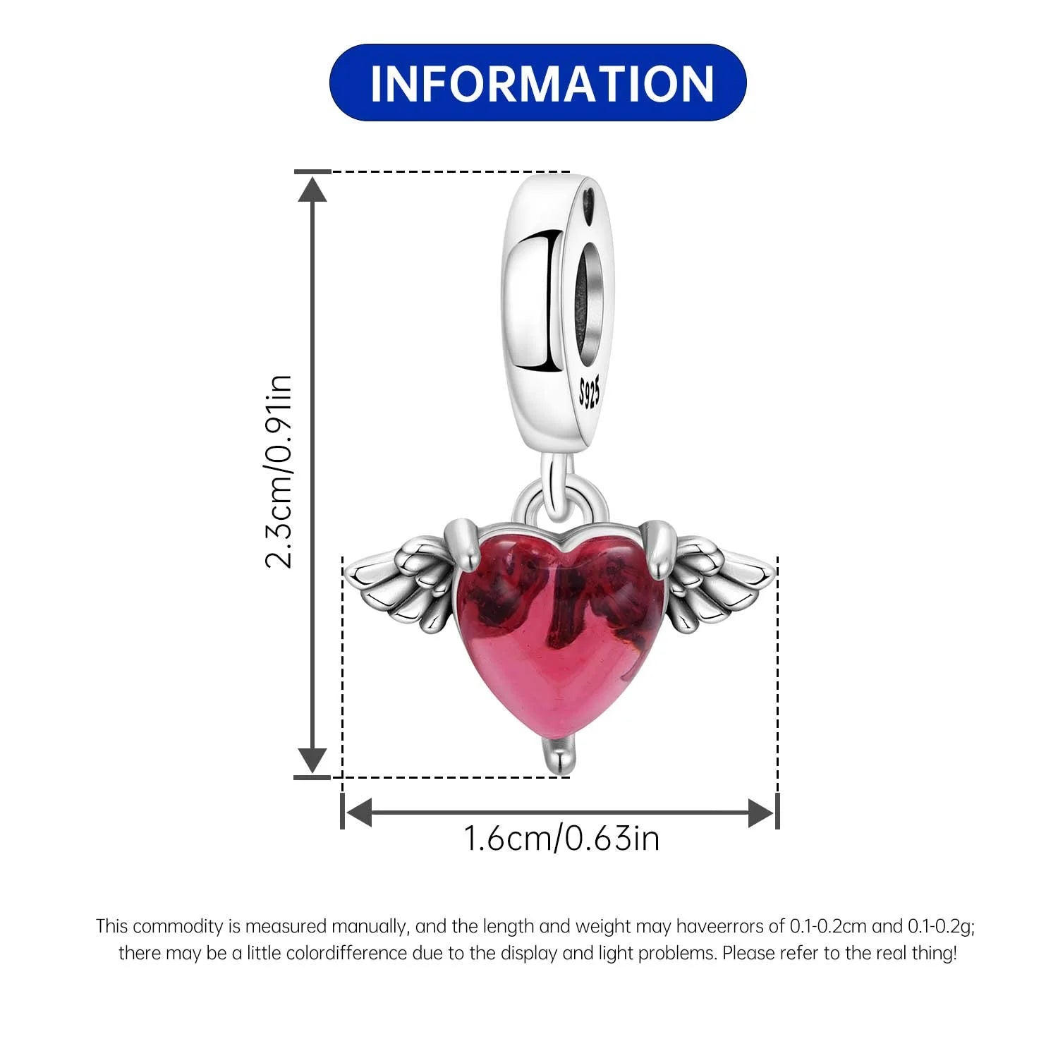 Original Charms Beads 925 Sterling Silver Zircon LOVE Winged Protect Heart Pendant For DIY Necklace Bracelet Fine Jewellery Gift