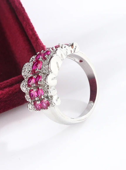 KissIcon Beautiful Pink Zircon 925 Ring - Elegant Jewelry