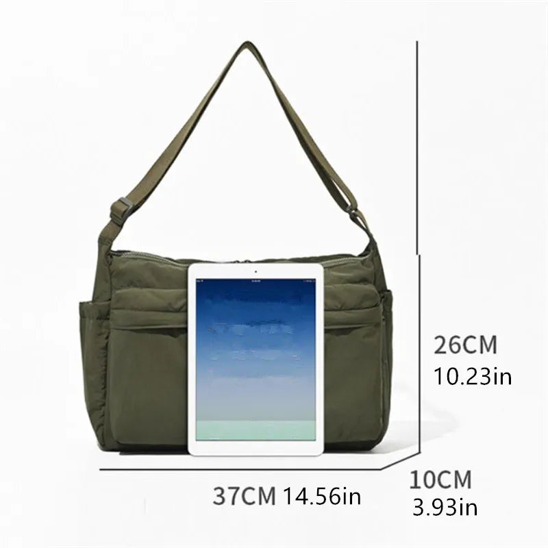 2026 NEW Top Quality Thickened Casual Messenger Bag, Single Shoulder Large Capacity Laptop Multi Pocket Sports Bag for Men Women