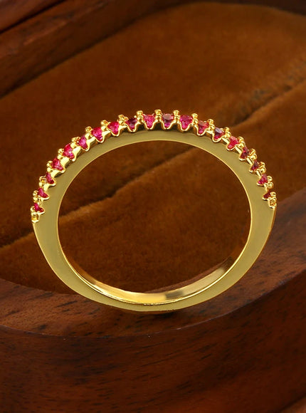 KissIcon 18K Gold Plated Rose Pink Ring Minimalist