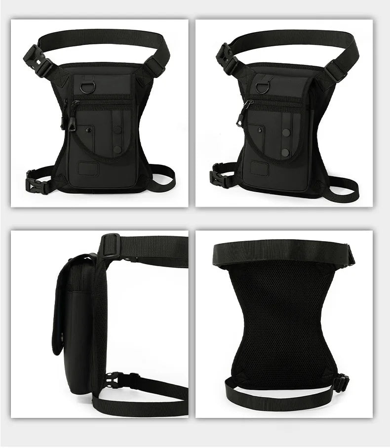 Men's Waist Bag Leg Bag Utility Belt Pack Pouch Male Hip Motorcycle Riding Leggings Thigh Bags Fanny Pack Cycling Shoulder Bag