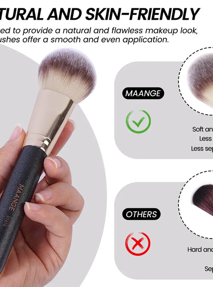 KissICON Maange Seven Piece Makeup Brush Set Bristles -