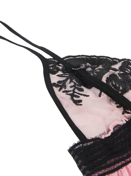 Plus Size Big Size Pink Soft Transparent Mesh Sexy Woman Underwear Lingerie chemise babydoll  Lovely from M-5XL