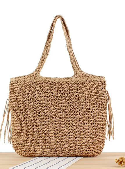 Tassel Hand-woven Holiday Shoulder Bag