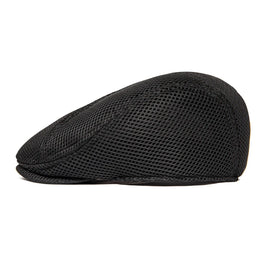 FEINION Men Breathable Mesh Hollow Berets Hat Retro Sun Hats Painter Caps Convenient Spring Summer Ivy Cap Quick-drying Newsboy