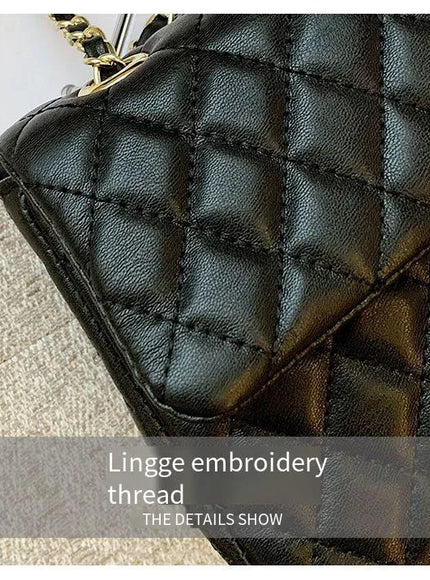 Fall Trend Women's Texture Rhombic Chain Slung