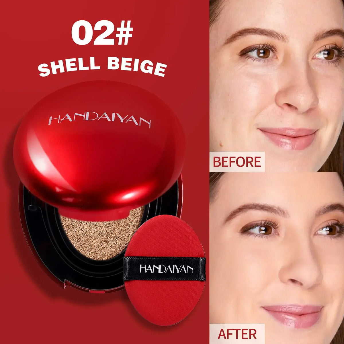 KissICON 02 SHELL BELGE KissIcon BB Cream Air Cushion Foundation - Waterproof