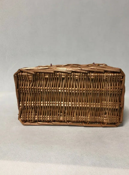 Straw Woven Small Square Rattan Women's Handbag