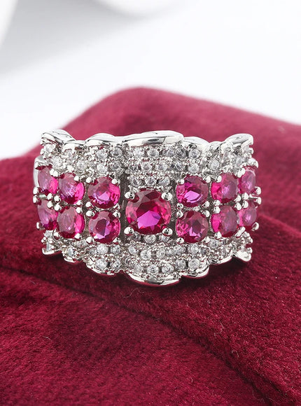 KissIcon Beautiful Pink Zircon 925 Ring - Elegant Jewelry