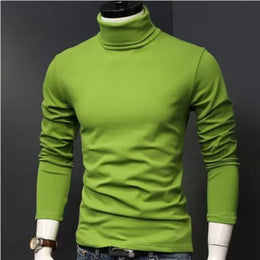 KissICON GW-12 / M Warm Slim Fit Mens Turtleneck Thermal Long Sleeve Pullover