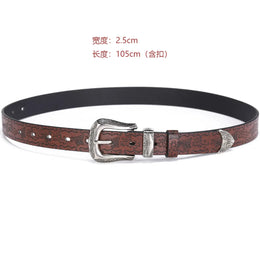 Women Belts For Jeans Dresses Pants Ladies Leather Waist Belt with Gold Buckle