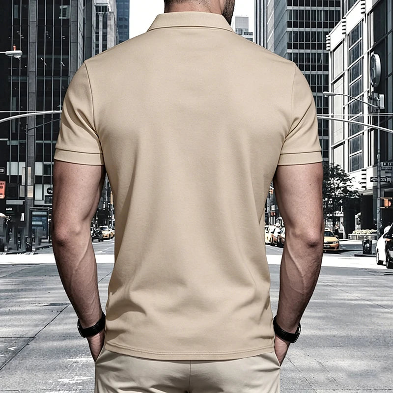 Men Polo Shirt Short Sleeve Breathable Soft Regular Fit Casual Business Golf Summer Daily Work Outdoor Lightweight Basic Tops
