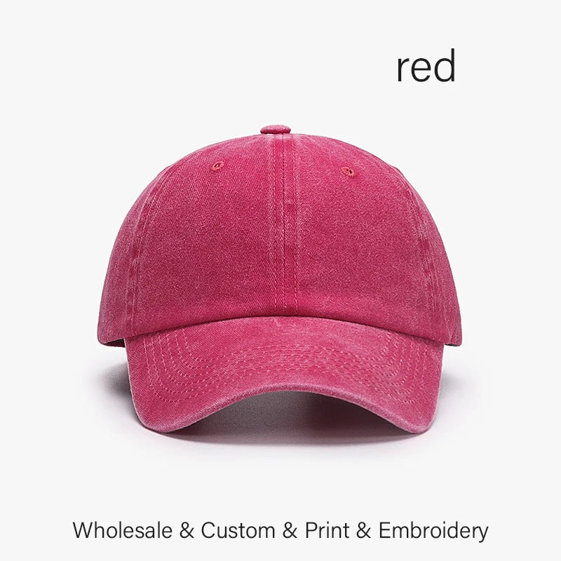 SLECKTON Custom Logo Retro Baseball Cap for Men and Women DIY Design Letter Embroidery Hat Customize Cap Graphic Print Wholesale