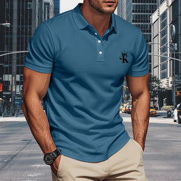 Men Polo Shirt Short Sleeve Breathable Soft Regular Fit Casual Business Golf Summer Daily Work Outdoor Lightweight Basic Tops