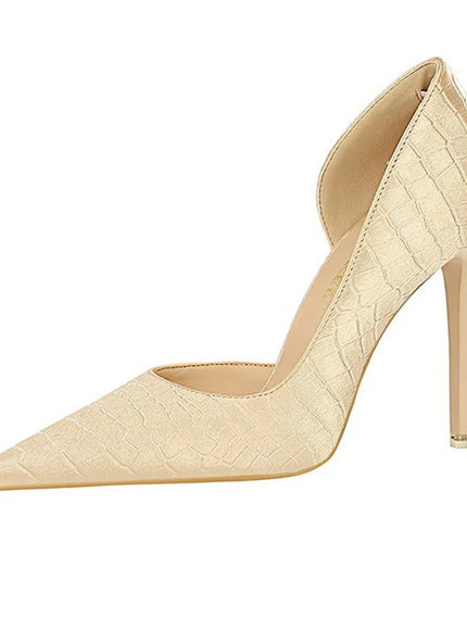 Fashion Suede Black Women Simple Pumps Wine Glasses