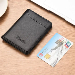 Men Bussiness Wallet Short Skin Wallets Purses PU Leather Money Clips Thin Wallet For Men Purses ID Card Holder Fashion