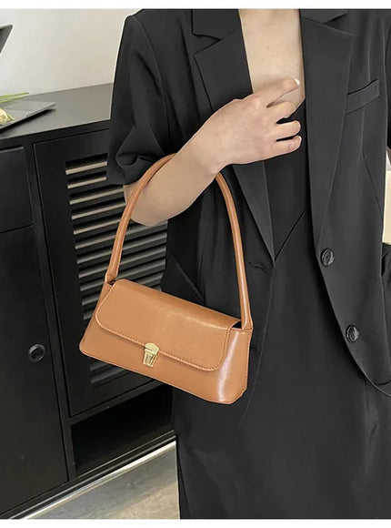 Women's Shoulder Handbag – Solid Color Hand
