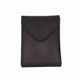 Genuine Leather Wallet For Men Male Real Cowhide Short Slim Minimalist Men's Cash Wallet Credit Card Holder With Flap Closure