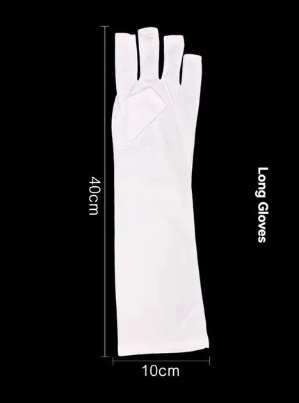 KissICON Long Nail Gloves Anti-UV Anti-blackening Anti-illumination TANNING Tanning Light