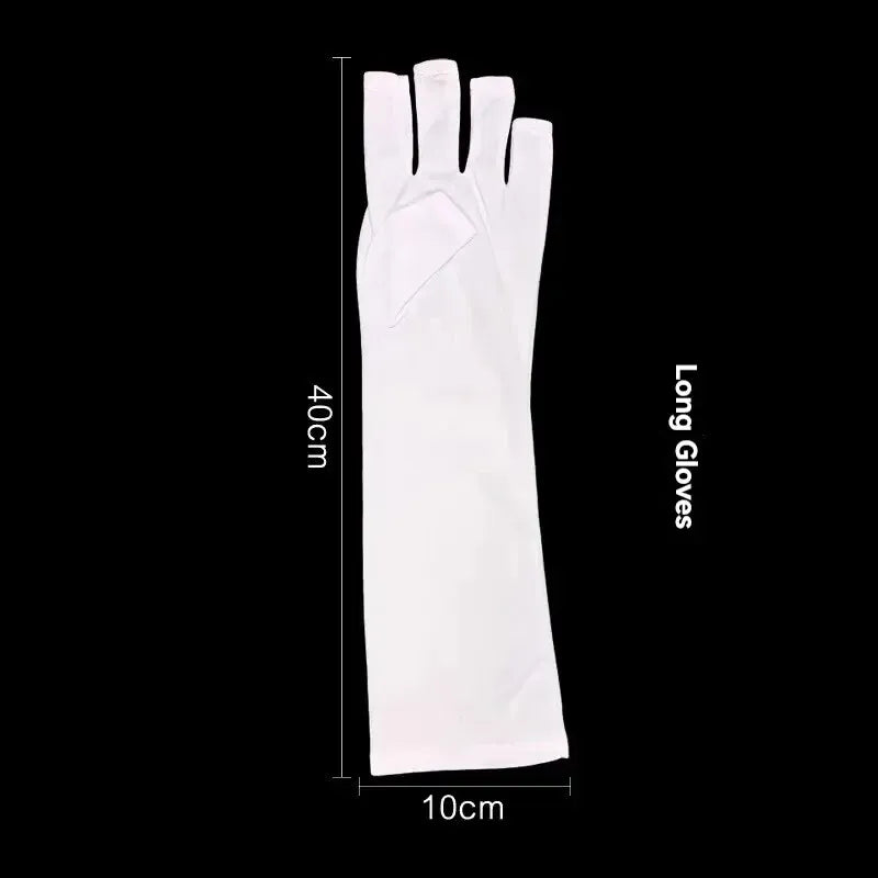 KissICON Long Nail Gloves Anti-UV Anti-blackening Anti-illumination TANNING Tanning Light