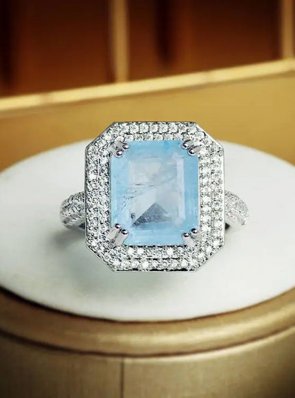 💋 Paraiba Zircon Ring Pink Blue Green - Luxury Jewelry