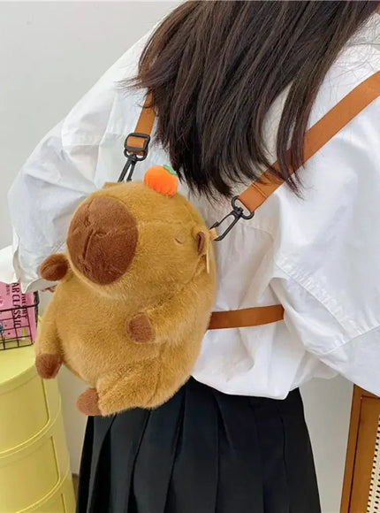 Capybara Mochila Pel Cia Para Meninas Crossbody