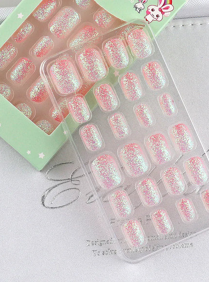 Kiss Icon Kids Press On Nails Preglue Glitter