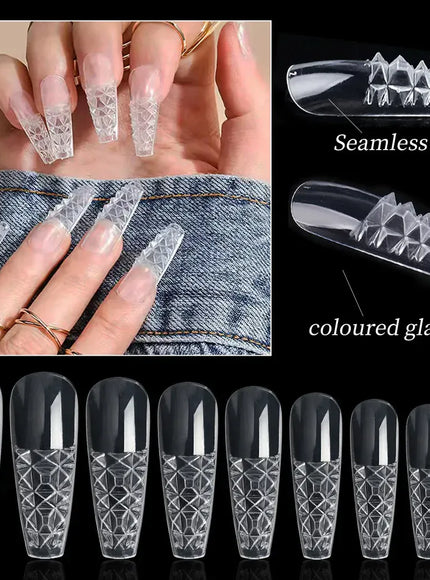 [KissIcon] 120Pcs Press On Nails Tips Almond Square