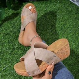 KissICON Thick Sole Chunky Platform Slippers Women Plus Size