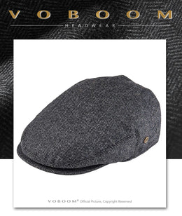 VOBOOM Wool Tweed Herringbone Irish Cap Men Women Beret Cabbie Driver Hat Newsboy Caps Golf Ivy Flat Hats Green Navy Black