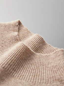 New Men's 100% Merino Wool Mock Neck Pullover Soft Warm Jumpers Quality Cashmere Sweater Casual Smart Knitwear Basic Tops Clothi
