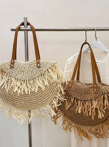 Straw Personality Woven Shoulder Vacation Beach Bag
