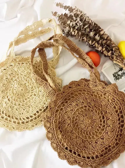 Fashionable Flower Shoulder Round Large-capacity Hollow Straw