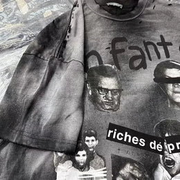 Summer Cotton Men T Shirts Women Unisex Streetwear Tee Vintage Casual Bundled Printed Tshirts