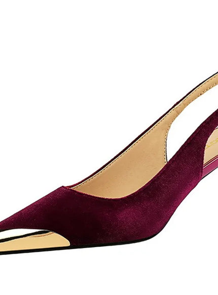 Elegant Women Green High Heel Velvet Pumps Wedding