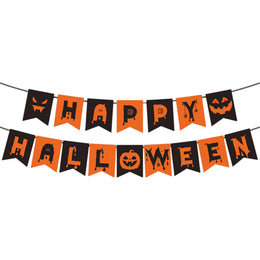 New Happy Halloween Flag Banner Festival Skeleton Pumpkin Party Decoration Supplies Scene Decoration Home Decoration