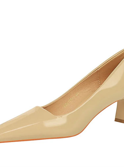 2024 Spring Versatile Fashion Shallow Mouth Patent Leather