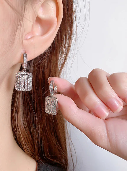 KissIcon Premium Zircon Earrings - Ideal For Weddings